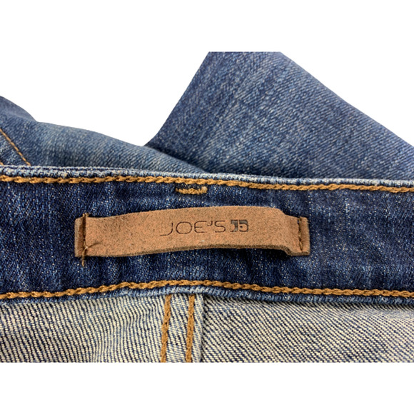 Joe's Jeans Womens Size 31 Denim Jeans Tapered Leg Medium Wash Distressed Hems - Picture 9 of 12